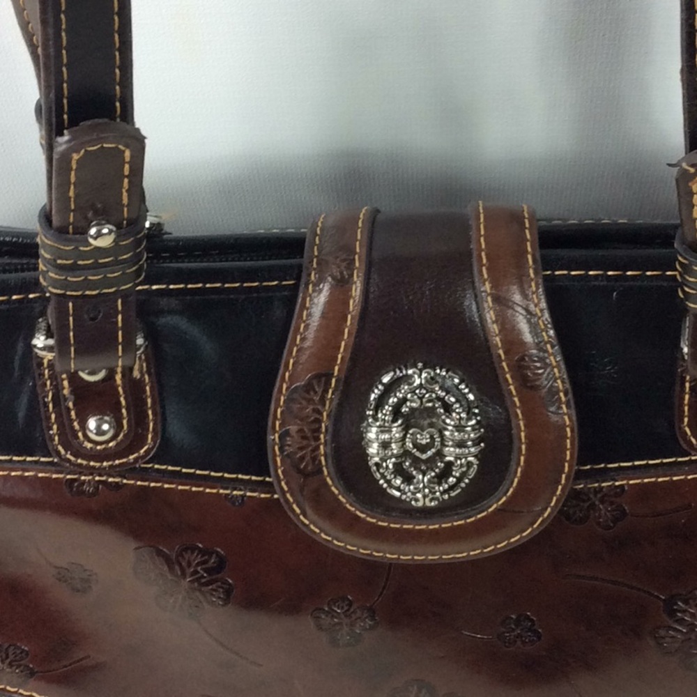 MC black and dark brown leather bag. NWOT - Picture 2 of 5